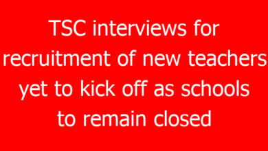 TSC interviews for recruitment of new teachers yet to kick off as schools to remain closed 18 tsc interviews for recruitment of new teachers yet to kick off as schools to remain closed 13092 0ebc1